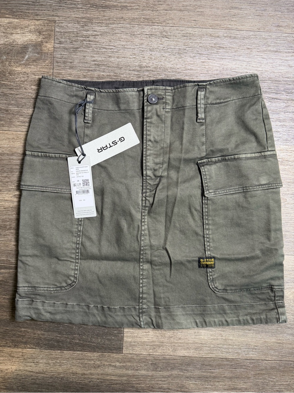 G-STAR Olive Green Cargo Mini Skirt